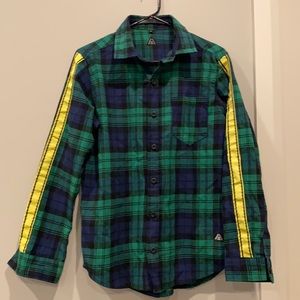 American Stitch blue/green flannel with stripe